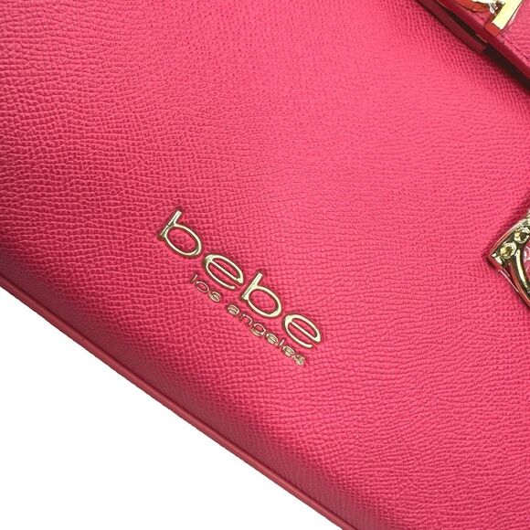 bebe Evie Satchel Bag - Orchid - 11" W x 8.25” H x 4.5" D - Picture 6 of 10